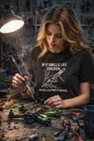 Soldering Iron - If it smells like chicken, you're holding it wrong -  FPV Drone T-Shirt
