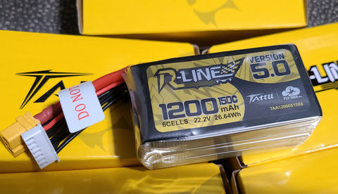 Tattu 6S 1200mAh R-Line 5 by FlyHighFPV