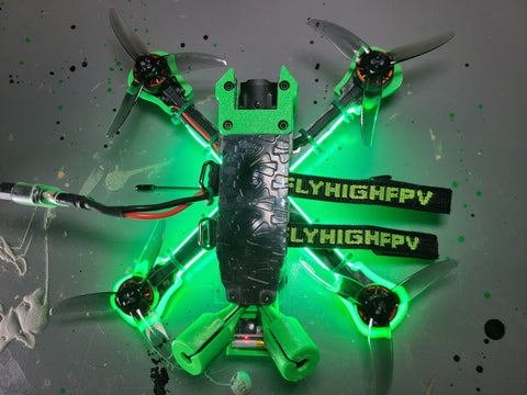 Striscia Luminosa Regolabile Per DJI Neo2 – 3 Livelli Luminosità, 4 Ore Autonomia, Ideale Per Volo Notturno (Verde)