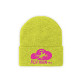 Fly High Beanie - Pink Logo